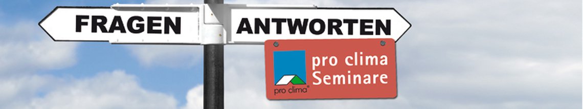 Foto Wegweiser pro clima Seminare