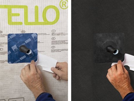 2. Trennfolie abziehen