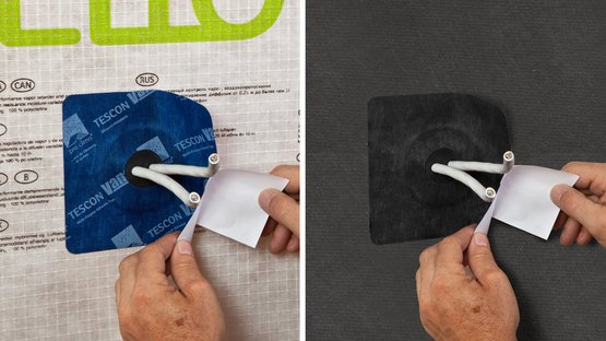 2. Trennfolie lösen